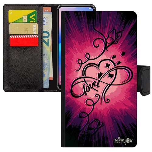 фото Ударопрочный чехол-книжка на мобильный // iphone se 2020 // "бесконечность" стиль love, utaupia, розовый