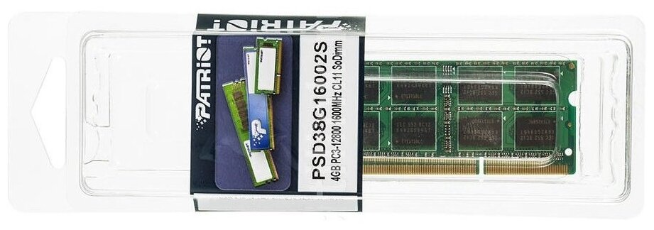 PATRIOT DDR3 SO 8GB PSD38G16002S - фото №3