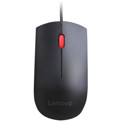 Мышь компьютерная Lenovo Essential USB Mouse, чер, опт (1600dpi) проводная