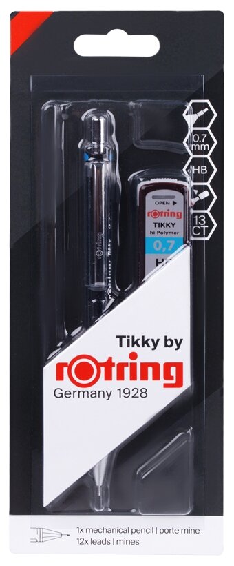 Rotring Механический карандаш Tikky со сменными грифелями HB, 0,7 мм