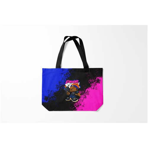 фото Сумка-шоппер / 46х35 см / геймерам / friday night funkin black пико burnettie