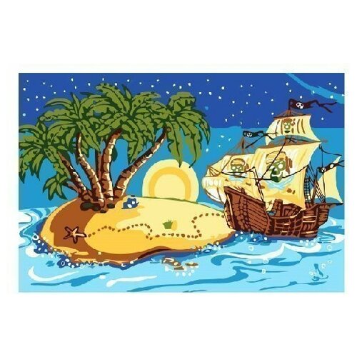 Картина по номерам Molly Набор юного художника, Пиратский остров, 20*30 см (KH0261)