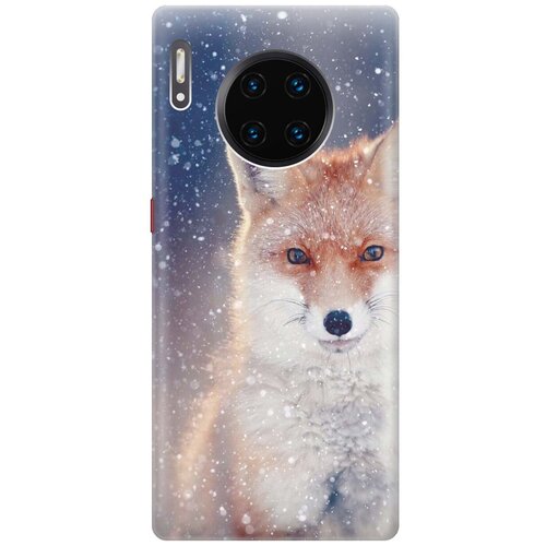 фото Gosso ультратонкий силиконовый чехол-накладка для huawei mate 30 pro с принтом "лисица в снегопад"