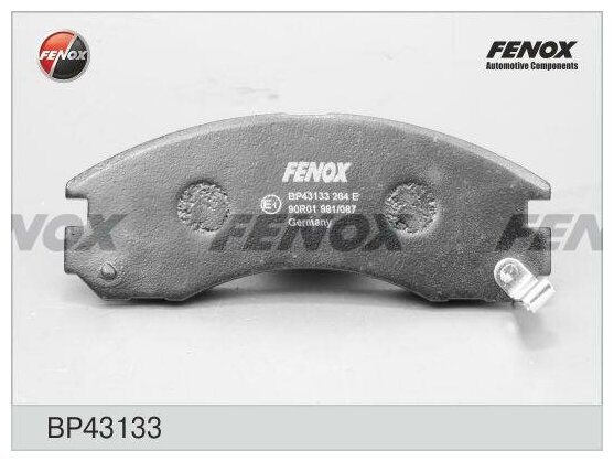 Fenox колодки тормозные дисковые mitsubishi lancer iv 94-96, outlender i, ii, iii 03-, pajero ii, iii 90-06, space wagon 00-04 bp43133