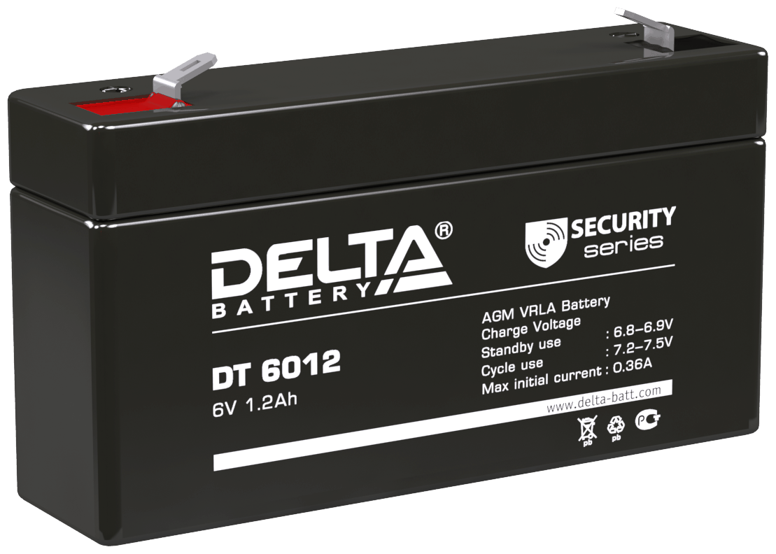 Аккумуляторная батарея DELTA Battery DT 6012 6В 1.2 А·ч