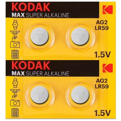 Батарейка мах 1.5V Kodak Blister, архив, упаковка 4 шт. батарейка lr59 ag2 396 726 1 5v smartbuy blister упаковка 2 шт