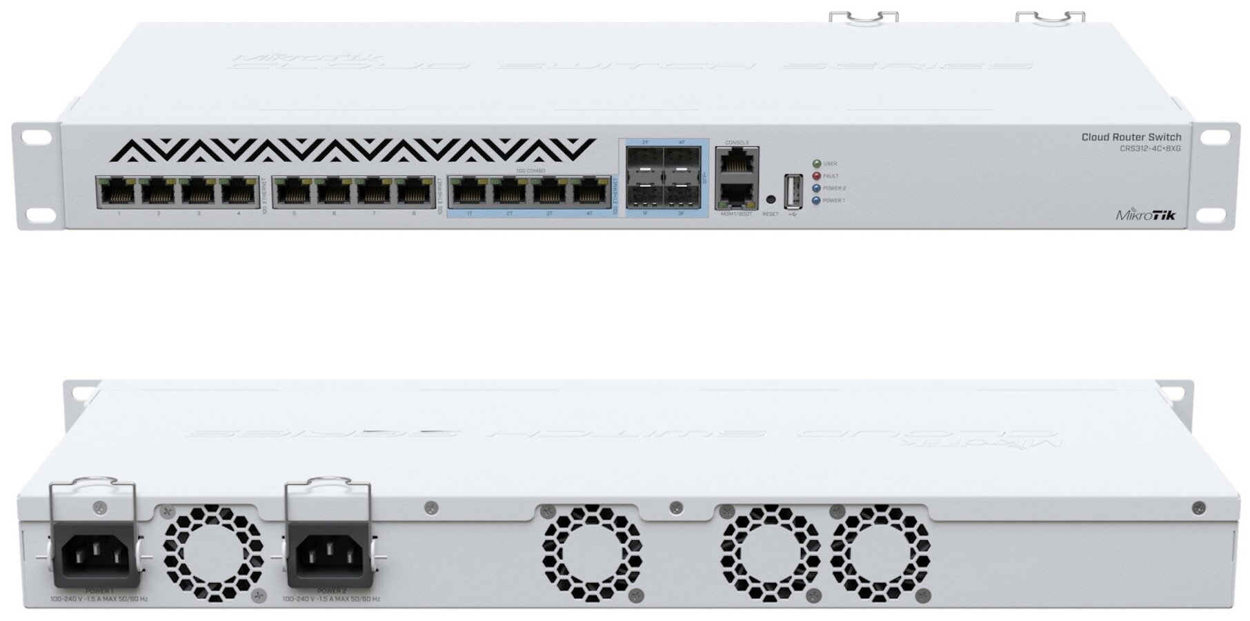 Коммутатор MikroTik CRS312-4C+8XG-RM