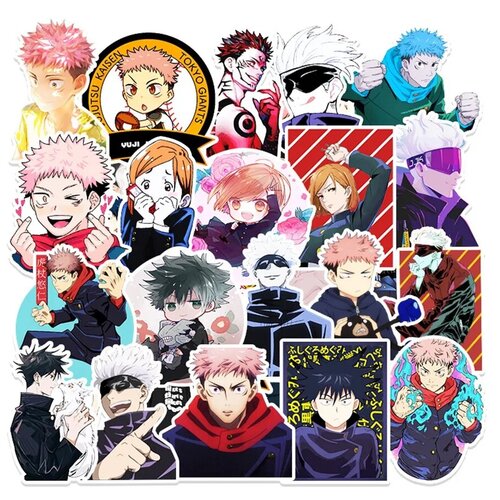 Набор наклеек Магическая битва 50 шт 3.0/ Jujutsu Kaisen 50pcs 3.0 /Стикеры самоклеящиеся