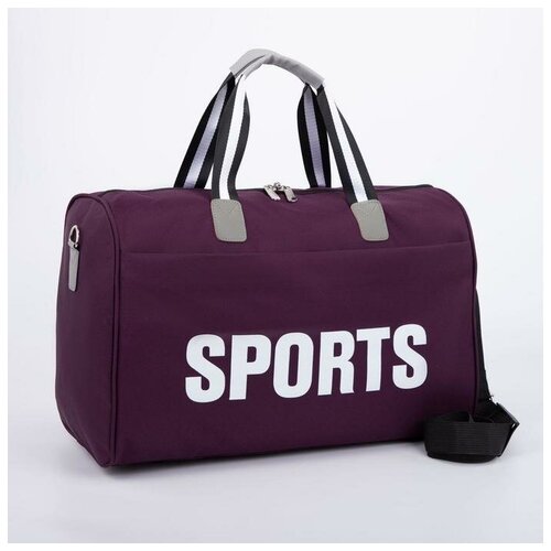 фото Сумка спортивная, отдел на молнии, наружный карман, цвет фиолетовый нет бренда