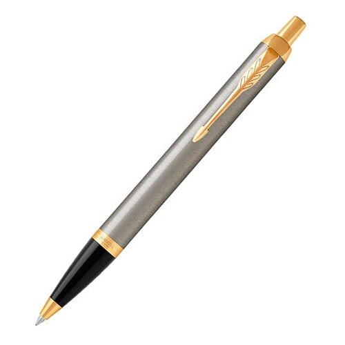 parker набор шариковая и роллерная ручки im core metal tk223 m черный цвет чернил 2 шт Parker IM Core - Brushed Metal GT, шариковая ручка, M