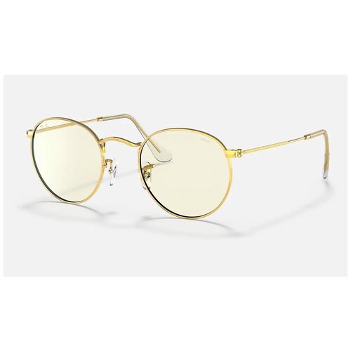 Солнцезащитные очки Luxottica, желтый, серый очки ray ban rb 3447 9196 r5 round metal legend gold