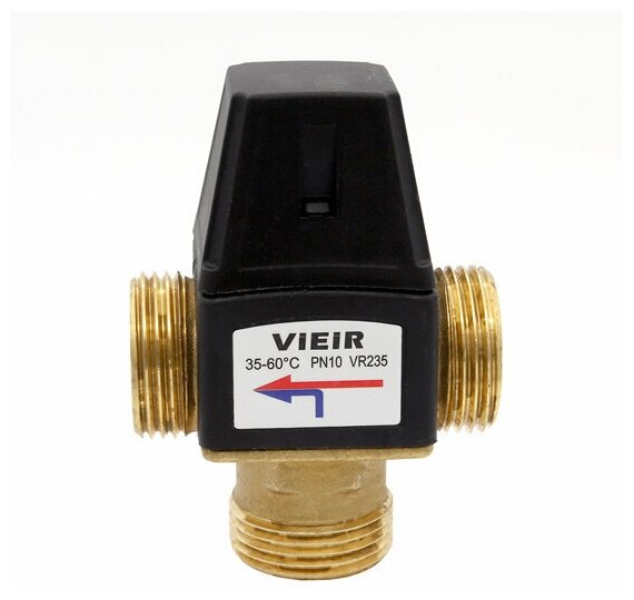 Термостатический смесительный клапан 35-60 латунь Vieir 3/4" VR234