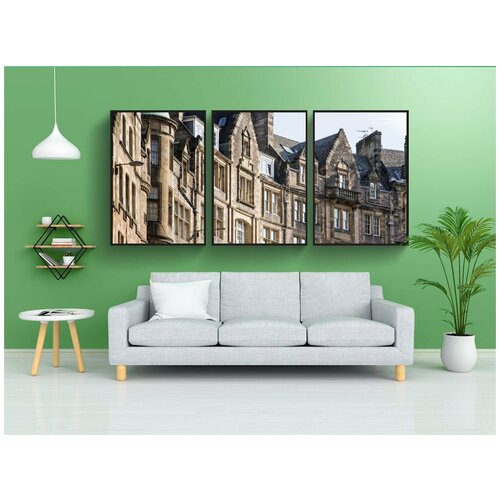 фото Набор модулных постеров для интерьера "шотландия, эдинбург, фасады" 60x90 см. в тубусе, без рамки lotsprints