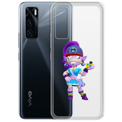 фото Чехол-накладка clear case brawl stars-суперфанатка эмз для vivo v20 se krutoff group