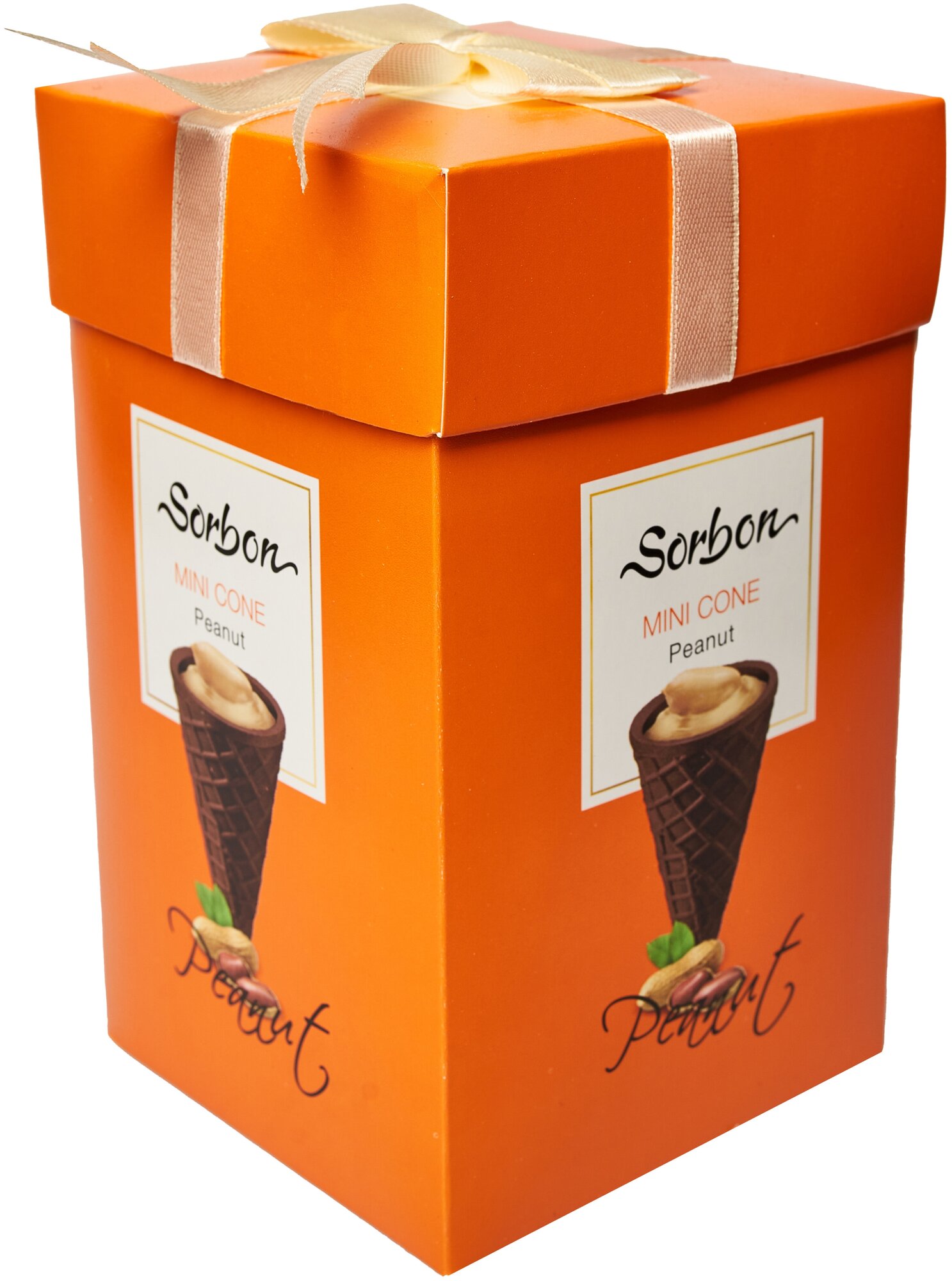 Шоколадные конфеты Sorbon мини-рожки Арахис 200 гр - фотография № 3