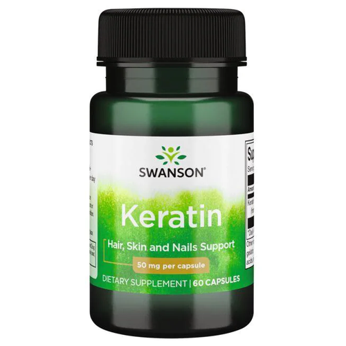 Swanson Keratin (Кератин) 50 мг 60 капсул