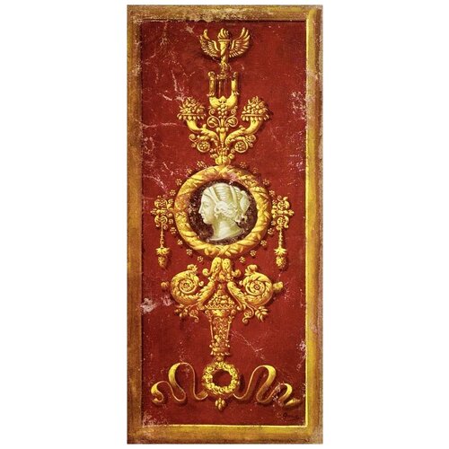 Фотообои Уютная стена Женский потрет с золотыми украшениями 120х270 см Бесшовные Премиум единым полотном 6120₽