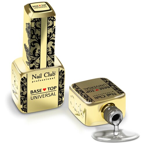Nail Club professional Универсальное покрытие 2 в 1 для ногтей BASE  TOP UNIVERSAL, 1 шт. 18 мл.