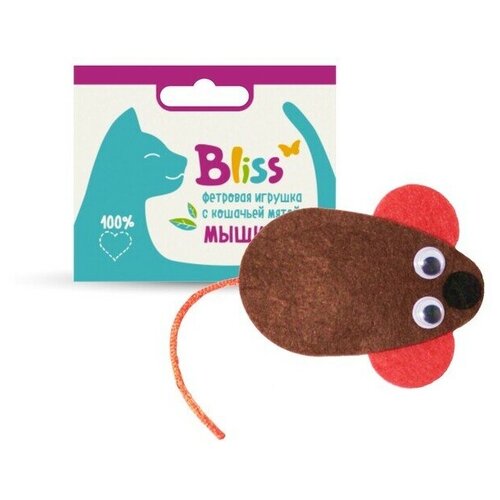 Игрушка Bliss Мышка фетровая с кошачьей мятой для кошек