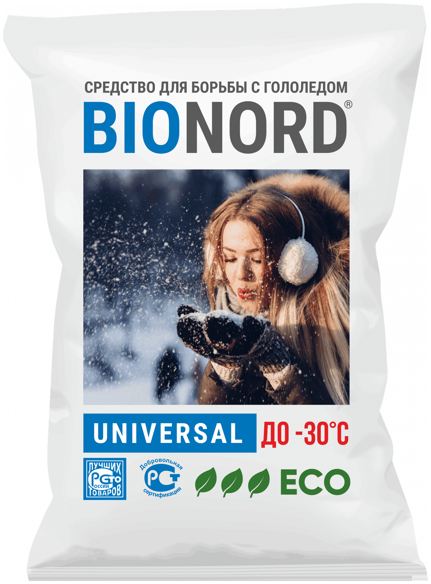 Реагент противогололедный, Бионорд Универсал -30 в гранулах, мешок 23 кг (Bionord Universal)