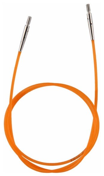 10634 Knit Pro Тросик (заглушки 2шт, ключик) для съемных спиц, длина 56см (готовая длина спиц 80см), оранжевый