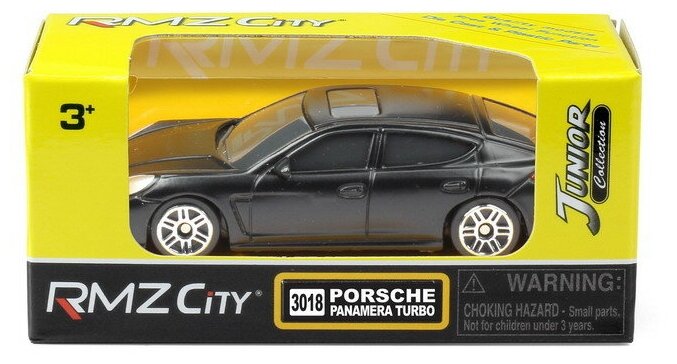 Машинка металлическая Uni-Fortune RMZ City 1:64 Porsche Panamera, без механизмов, черный матовый цвет