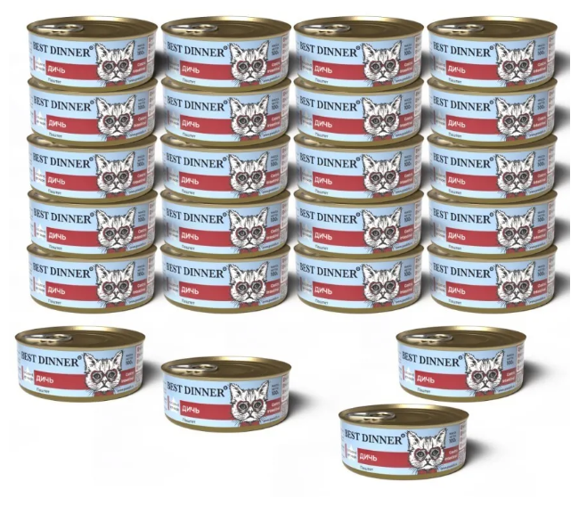 Консервы для кошек Best Dinner Gastro Intestinal "Дичь" Exclusive VET PROFI 24 шт по 100гр - фотография № 1