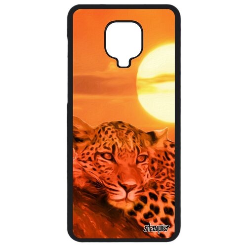 фото Качественный чехол на смартфон // xiaomi redmi note 9s // "леопард" кошачьи барс, utaupia, оранжевый