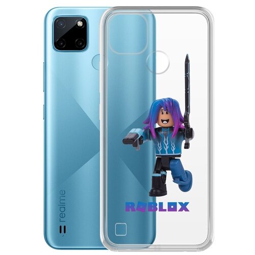 Чехол-накладка Krutoff Clear Case Roblox-Паркурщик для Realme C21Y чехол накладка krutoff clear case minecraft крипер для realme c21y