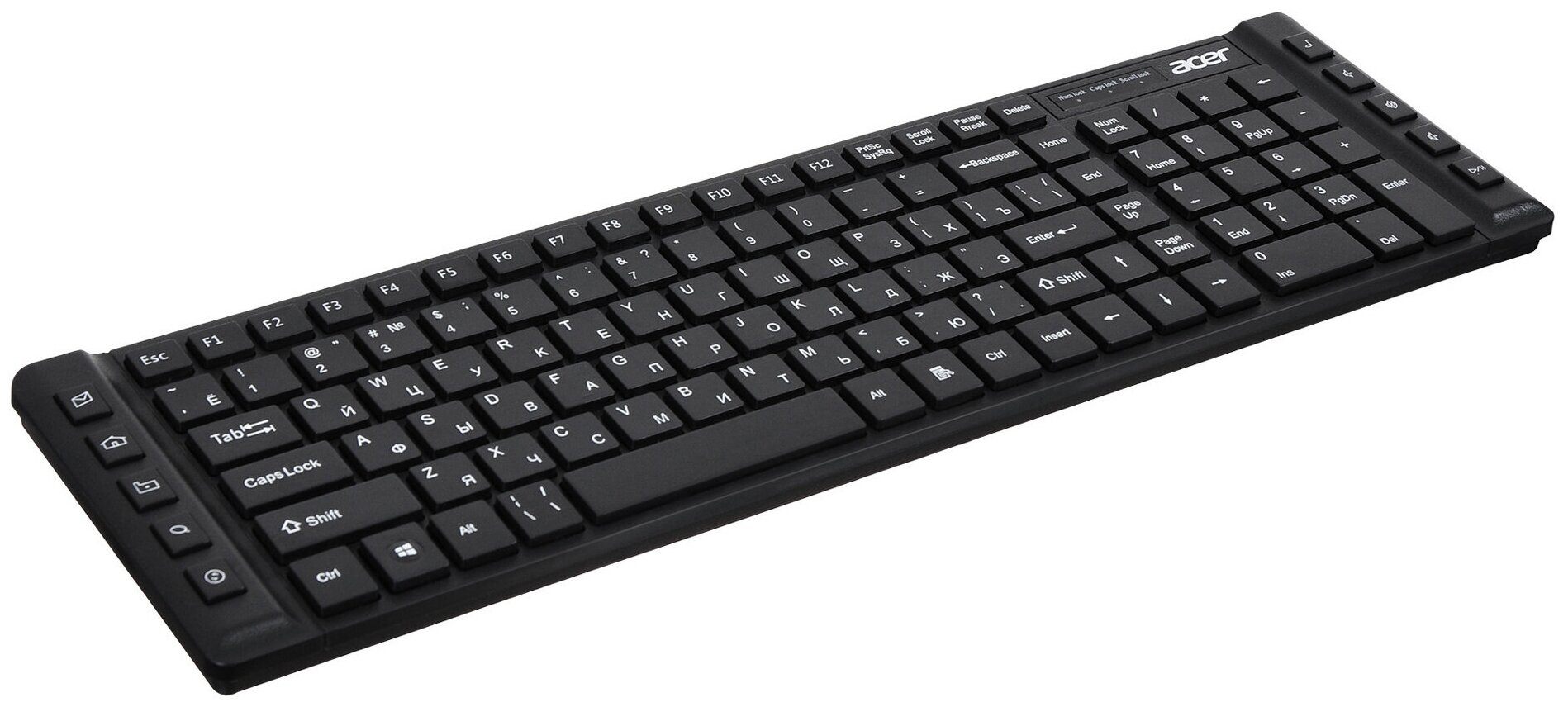 Клавиатура Acer OKW010 черный USB slim Multimedia - фото №5