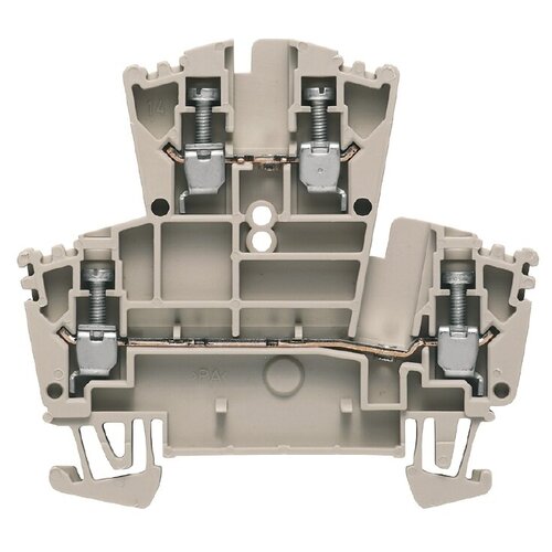 Weidmuller 1021500000 WDK 2.5 Проходная двухуровневая клемма, винтовое соединение, 2.5 мм. кв. (2шт.)