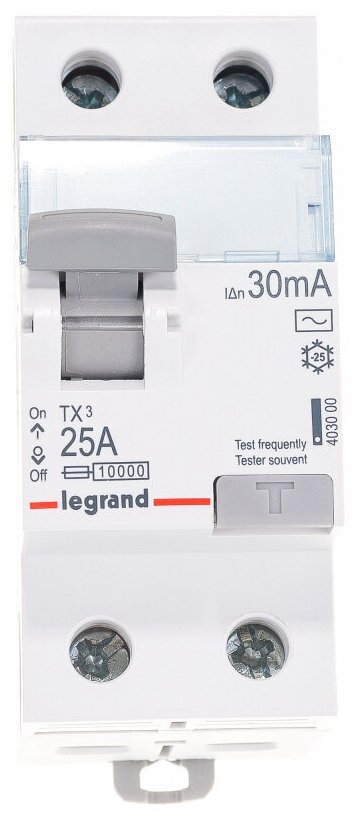 УЗО 2Р 25А 30мА 6кА эл-мех TX3 Legrand