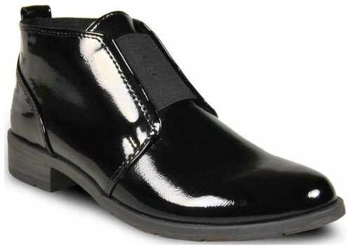 Ботинки  Marco Tozzi, демисезонные, лакированные, размер 38, черный