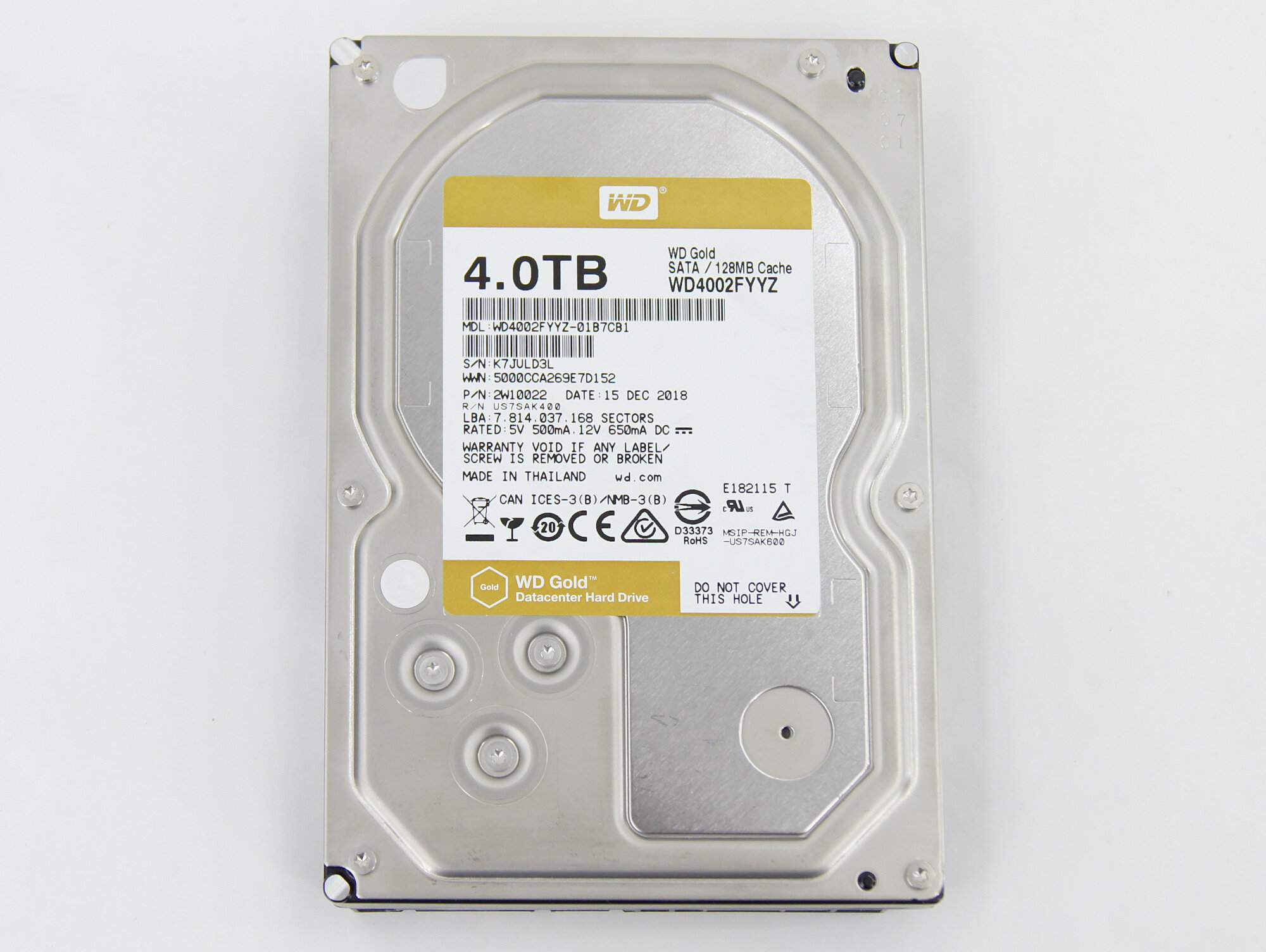 Жесткий диск WD Gold , 4Тб, HDD, SATA III, 3.5" - фото №12