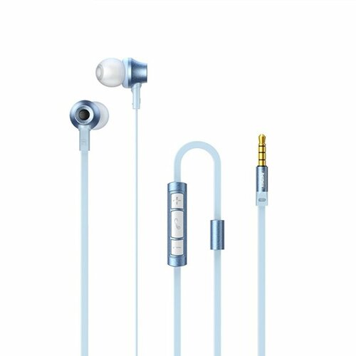 Проводные наушники Remax RM-610D, синий наушники remax rm 610d earphone blue