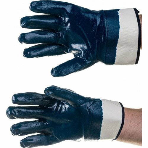 перчатки нитриловые мбс полный облив синие Нитриловые краги МБС, полный облив Gigant 12 пар G-075