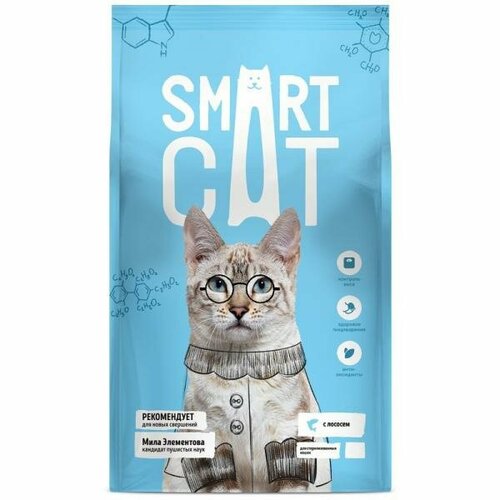 SmartCat Сухой корм для стерилизованных кошек с лососем, 0.4 кг