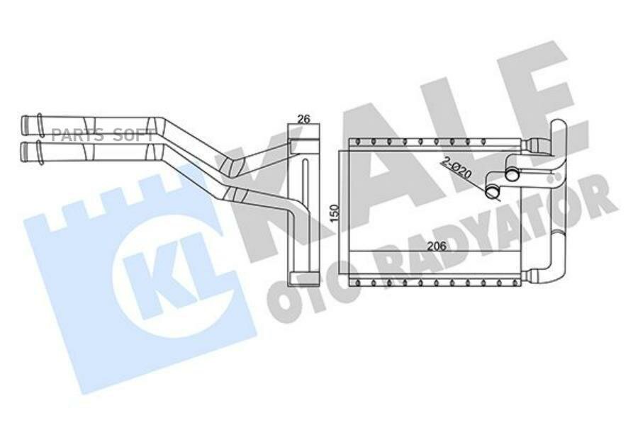 KALE 347395 Радиатор отопителя для а/м Hyundai Elantra (06-) Kia CEED (07-)