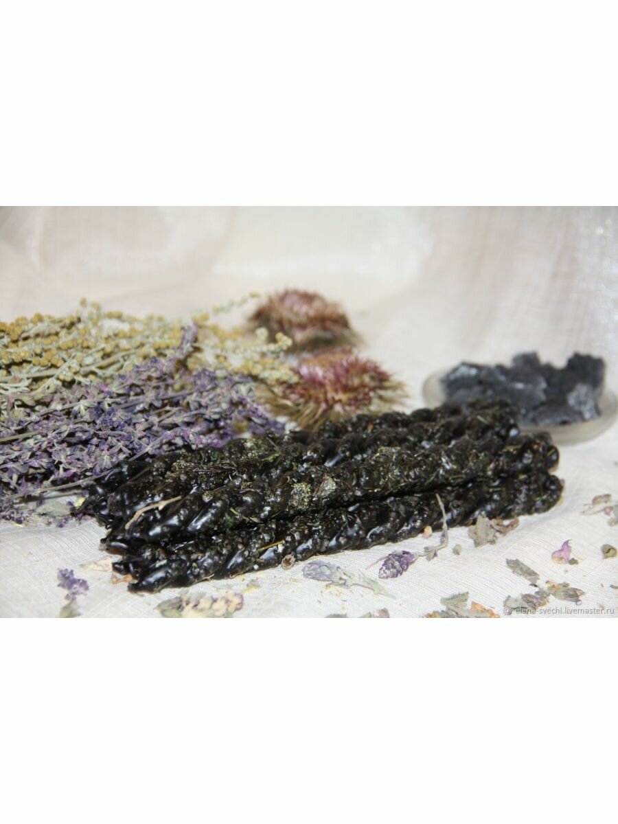 фото Скрутка Очищение негатива, зла, свеча восковая