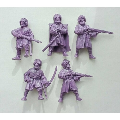 Аксессуар для настольных игр. Набор из 5 фигурок Кавказские горцы, 19 век. Отряд 