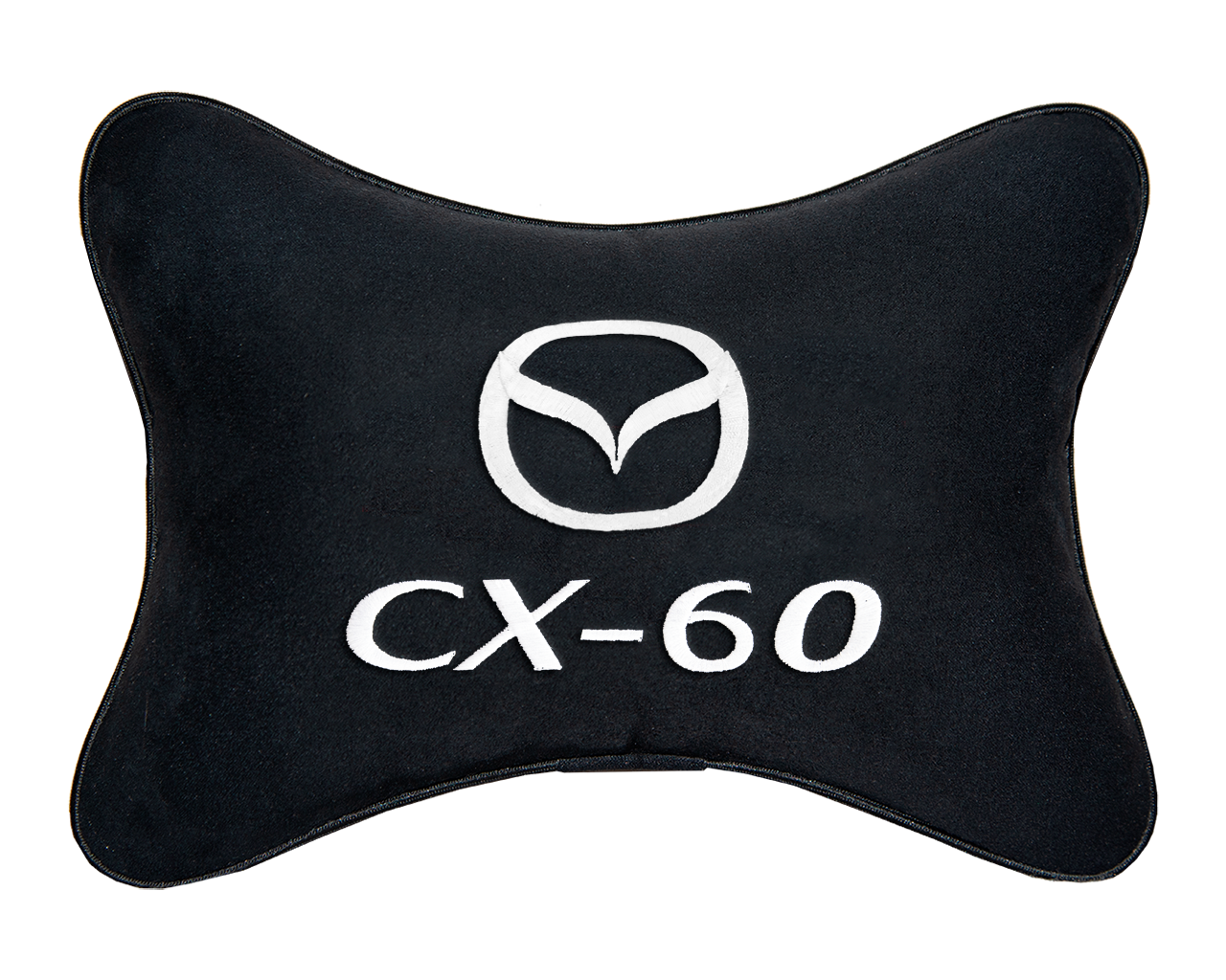 Подушка на подголовник алькантара Black с логотипом автомобиля MAZDA CX-60