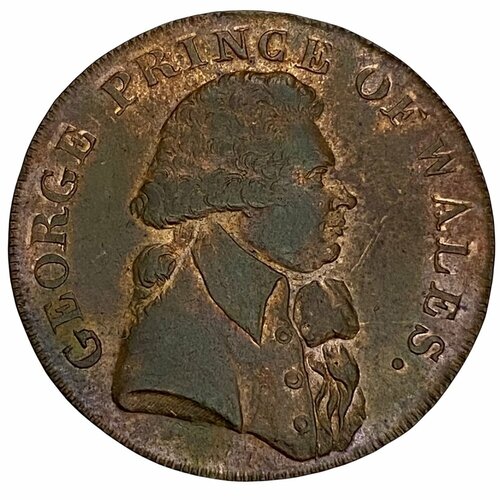 Великобритания, Суссекс 1/2 пенни 1794 г. (Принц Уэльский) клуб нумизмат монета 1 2 пайса бомбея 1794 года медь