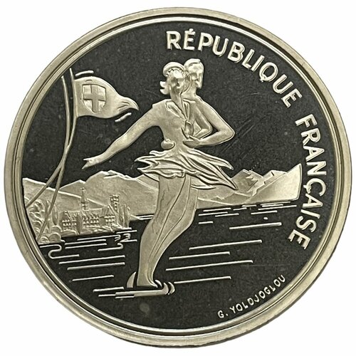 Франция 100 франков 1989 г. (XVI зимние Олимпийские Игры, Альбервиль 1992 - Фигурное катание) (PP)