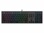 Клавиатура проводная A4Tech Fstyler FX60, USB, RGB-подсветка, Серый/Черный FX60 GREY/NEON