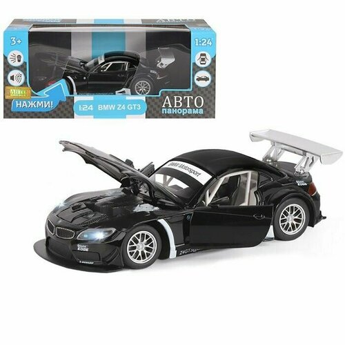 Машинка Модель 1:24 BMW Z4 GT3, черный 1200122JB Автопанорама