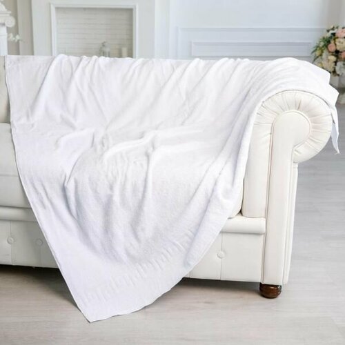 Простыня Махровая Белая 150х200 (100% Хлопок)