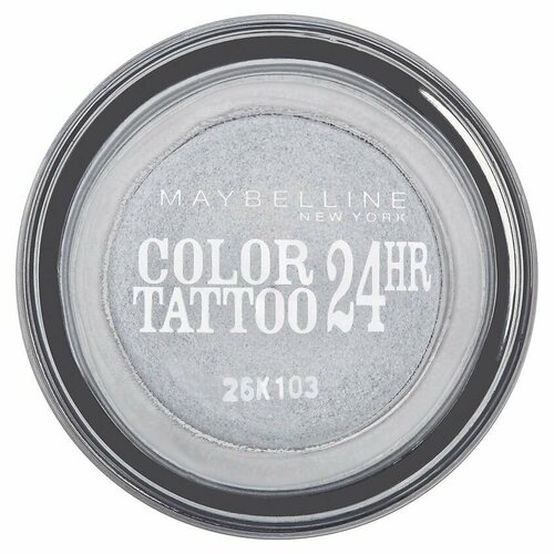 MAYBELLINE NEW YORK Тени для век Color Tattoo 24 часа, № 50 Неизменное серебро, 4 мл