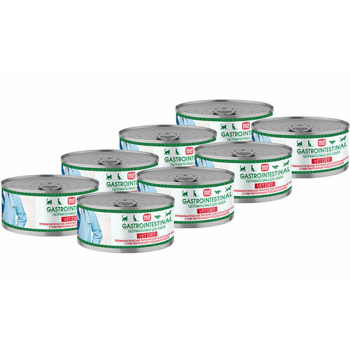 Влажный корм для кошек Solid Natura VET Gastrointestinal при чувствительном пищеварении , упаковка 8 шт х 100 г