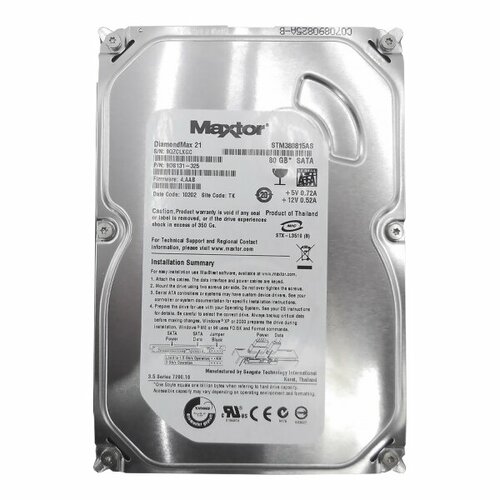 Жесткий Диск Maxtor STM380815AS 80Gb SATA 35 HDD 2285₽