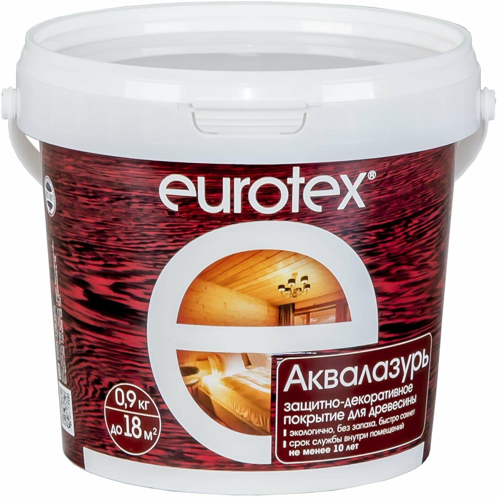 Покрытие защитно-декоративное Eurotex Аквалазурь сосна (0,9кг)